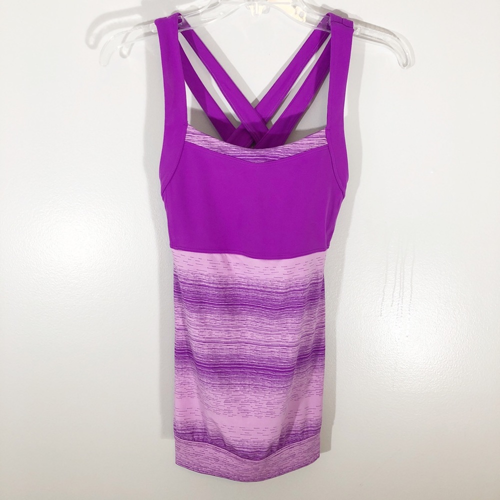 Athleta Criss Cross Back Athletic Top Raspberry XS
